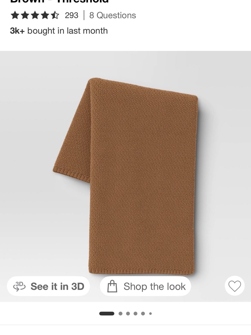 Target Cozy Knit Throw Blanket — Brown